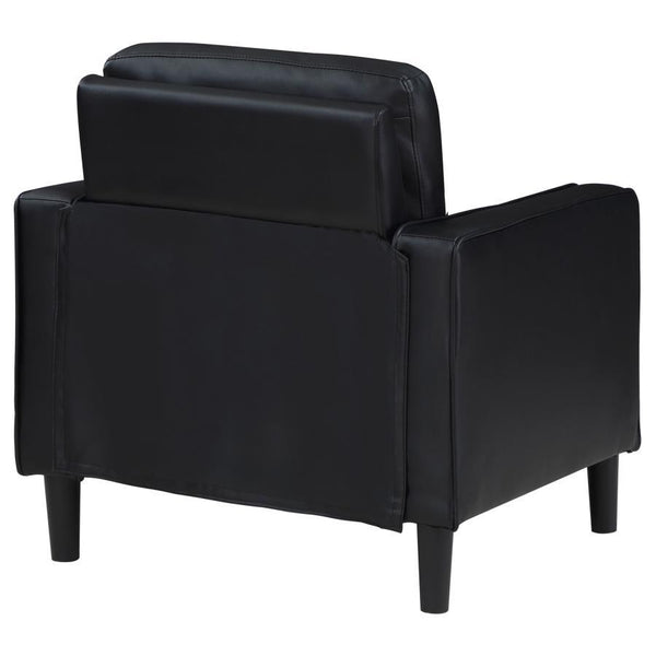 Ruth - Upholstered Track Arm Accent Chair - Black