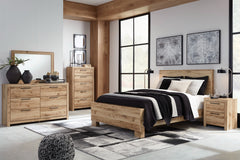 Hyanna 4pc Queen Panel Bedroom Set (Bed, Dresser, Mirror & Nightstand)