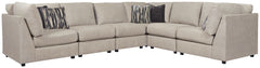 With its casual-contemporary aesthetic and modular design that simply makes sense, this sectional makes way for high style and indulgent comfort. Rest assured, the thickly cushioned seats and wedge-cut backrests are right on point for those who fancy a cl