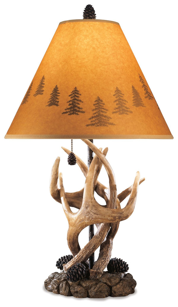 Derek - Brown - Poly Table Lamp (Set of 2)
