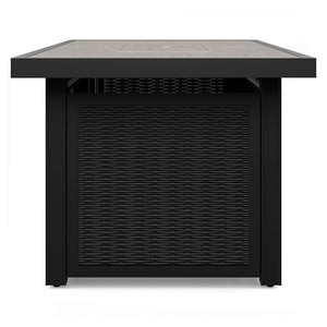 Beachcroft - Black / Light Gray - Rectangular Fire Pit Table