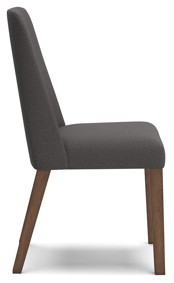 Lyncott - Charcoal / Brown - Dining Uph Side Chair (Set of 2)