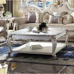 Inspire your home and create an upscale atmosphere with the Picardy occasional tables. This collection table adds classic style to any sitting area featuring a traditional handcrafted design. This luxurious features include solid wood frame in antique pea