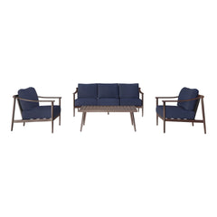 Embark on a journey of unparalleled relaxation with our Moana Outdoor Conversation Set, complete with two Club Chairs, 3-Seater Sofa and matching Coffee Table. Built to withstand the test of time, Moana features a sturdy aluminum frame with a powder-coate