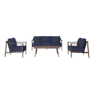 Embark on a journey of unparalleled relaxation with our Moana Outdoor Conversation Set, complete with two Club Chairs, 3-Seater Sofa and matching Coffee Table. Built to withstand the test of time, Moana features a sturdy aluminum frame with a powder-coate