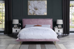 The low profile of this Metis bed creates a luxurious aesthetic and will create the illusion of a larger room. Modern industrial styling is both substantial and plush, with clean lines that make a cool and effortless look in your bedroom. Not lacking in q