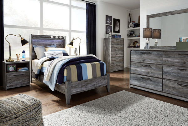 Baystorm - Gray - Twin Panel Bed