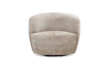 Carina - Swivel Barrel Chair (Set of 2) - Miami Mink