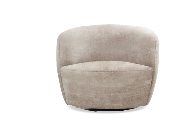 Carina - Swivel Barrel Chair (Set of 2) - Miami Mink