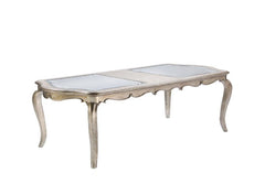Every piece in the Esteban dining collection reflects vintage glam style! Gorgeous details such as raised scroll trim and crystal handles with mirrored fronts on the case pieces transform the entire collection into something extraordinary. The antique cha