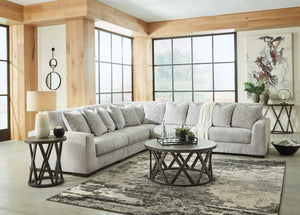 Regent Park - Pewter - Corner Chairs 5 Pc Sectional