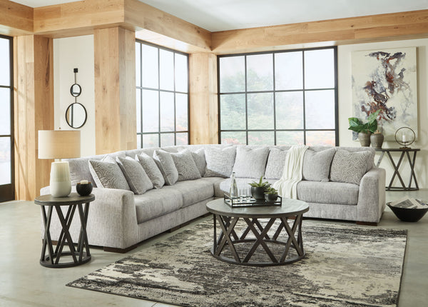 Regent Park - Pewter - Corner Chairs 5 Pc Sectional