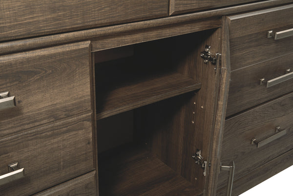 Juararo - Dark Brown - Six Drawer Dresser