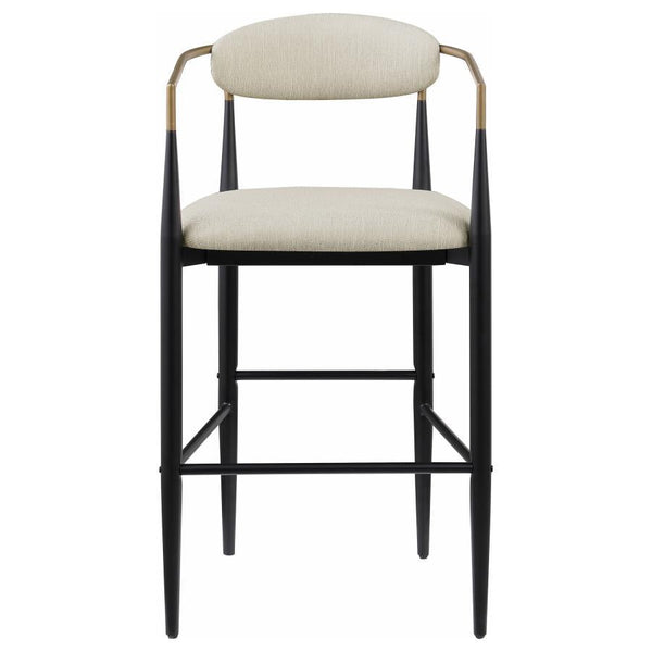 Tina - Fabric Upholstered Bar Chair (Set of 2) - Beige