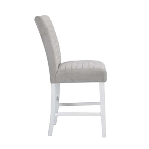 Elizaveta - Counter Height Chair (Set of 2) - Gray Velvet