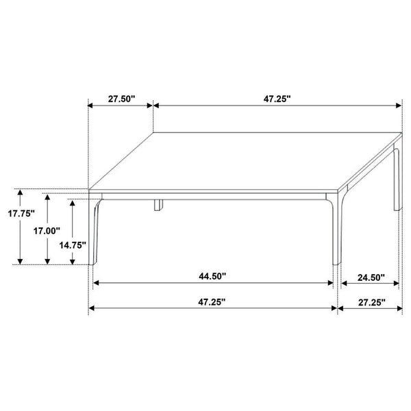 Polaris - Rectangular Smart Top Coffee Table - Gray And Light Oak