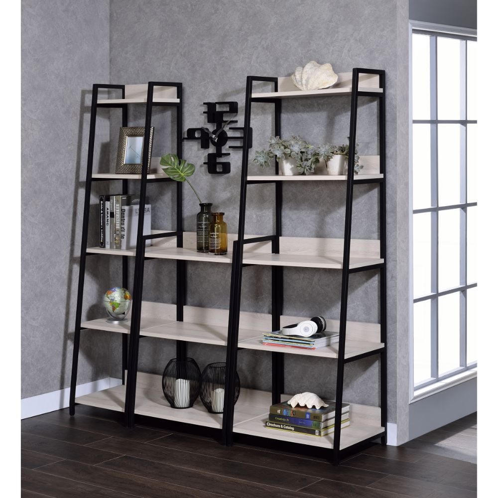 Combining simplicity with functionality, this Wendral bookshelf will sure to be an eye-catching piece in any home. Featuring a shelf storage system with a ladder-like appearance, each component is expertly crafted from the finest materials, including meta