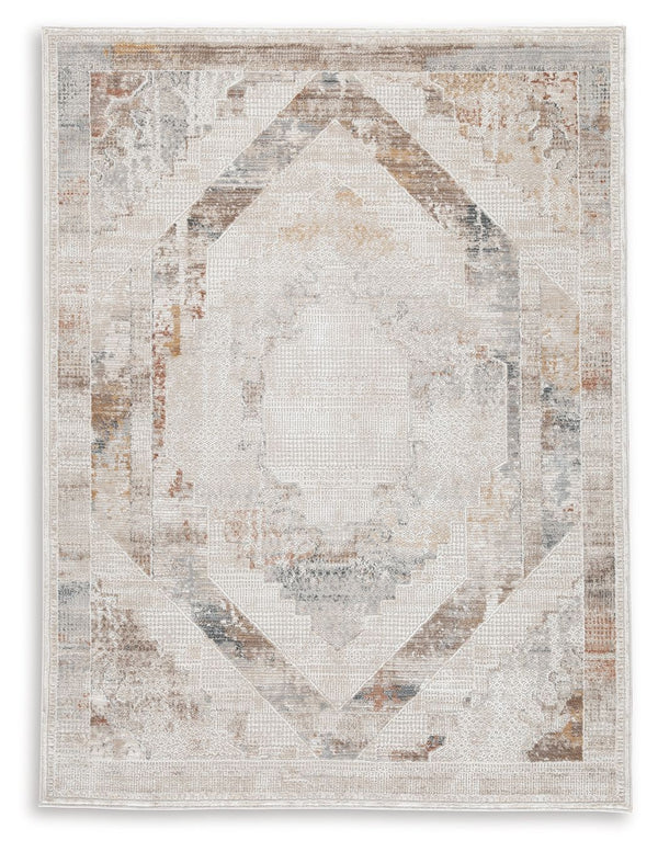 An updated interpretation of the classic medallion design, this casual area rug delights with its fresh feel and timeless appeal. Ultra-neutral hues in slightly muted tones give it a down-to-earth practicality that complements so many settings and color s