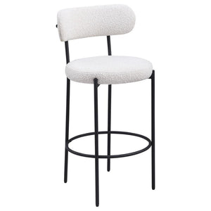 Viola - Boucle Upholstered Bar Chair (Set of 2) - Cream