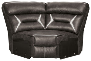 This wedge is made with polyester/polyurethane upholstery. Pairs with other items in the series to make a sectional.<br><br><b>Additional Dimensions</b><br><ul><li>Leg height: 2.25-"</li><li>Minimum width of doorway for delivery: 32-"</li><li>Seat depth: 