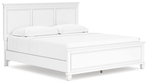 The casual design of this king panel bed introduces a time-honored look to your restful retreat. The beautifully crafted piece is built to last, with distinctive framing that gives its headboard and footboard brilliant dimension. Whether your personal aes