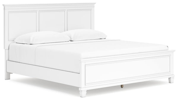 The casual design of this king panel bed introduces a time-honored look to your restful retreat. The beautifully crafted piece is built to last, with distinctive framing that gives its headboard and footboard brilliant dimension. Whether your personal aes