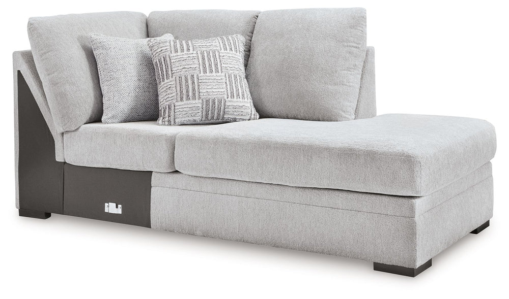 This right-arm facing corner chaise is made with Next-Gen Nuvellaâ„¢ (polyester) fade-resistant, washable fabric. Pairs with other items in the series to make a sectional.<br><br><b>Additional Dimensions</b><br><ul><li>Seat depth: 69-"</li><li>Seat height