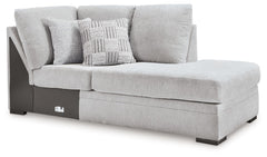 This right-arm facing corner chaise is made with Next-Gen Nuvellaâ„¢ (polyester) fade-resistant, washable fabric. Pairs with other items in the series to make a sectional.<br><br><b>Additional Dimensions</b><br><ul><li>Seat depth: 69-"</li><li>Seat height