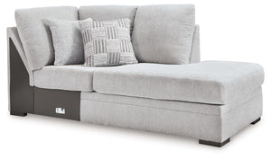 This right-arm facing corner chaise is made with Next-Gen Nuvellaâ„¢ (polyester) fade-resistant, washable fabric. Pairs with other items in the series to make a sectional.<br><br><b>Additional Dimensions</b><br><ul><li>Seat depth: 69-"</li><li>Seat height