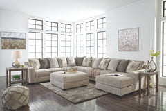Plush and lovely, this living room set delights with deep comfort. Itâ€™s casually styled with big, roomy seats and modern textured chenille upholstery. Youâ€™ll find comfort in its soft back and reversible seat cushions. <h4><b>Ardsley - Pewter - LAF Sof