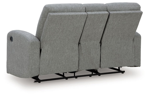 Gauntlet - Sterling - Double Recline Loveseat With Console