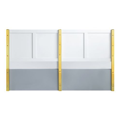 Gaines - Eastern King Bed - Gray High Gloss Finish