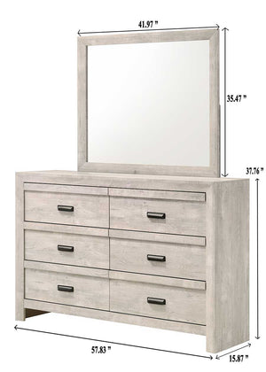 Valor - King 5 Piece Bedroom Set - Antique White