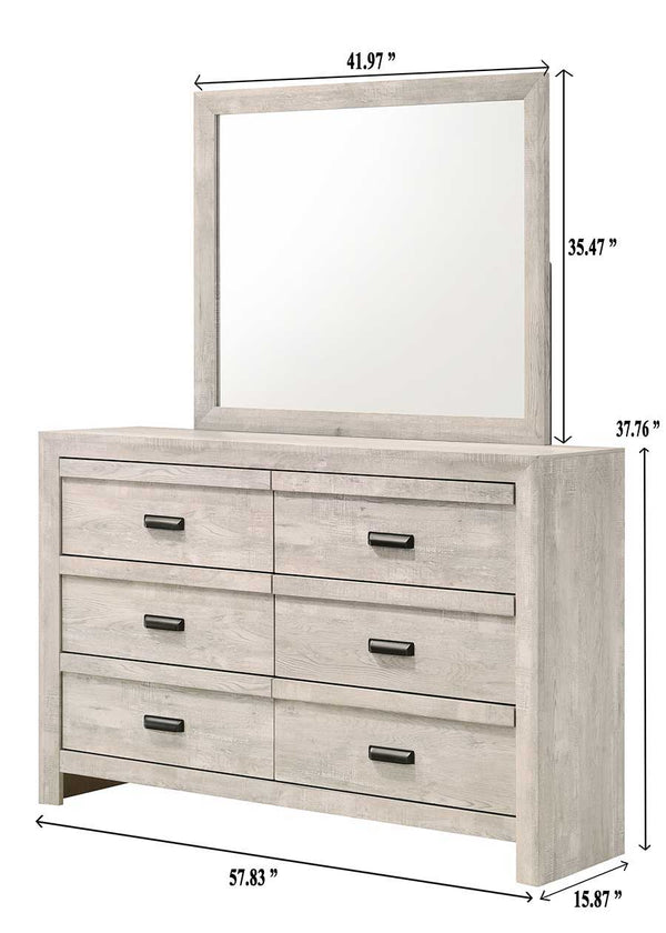 Valor - Twin 4 Piece Bedroom Set - Antique White