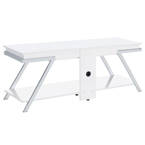 Marcia - 1-Drawer Wood TV Stand - White High Gloss