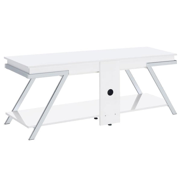 Marcia - 1-Drawer Wood TV Stand - White High Gloss