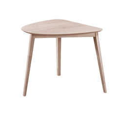 The Oscar Mid-Century Modern Small Dining Table is a stylish and practical solution for compact spaces. Crafted from a combination of solid Rubberwood and Ash Veneers, this corner dining table is built to last, ensuring durability and longevity. The table