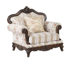 Victorian antique design without the musty moth odor, this design offers unparalleled evocative refinement. The beautiful Nyla sofa is great for creating an inviting classic home. wooden carvings decorate the crown and apron. The rolled arms add more of t