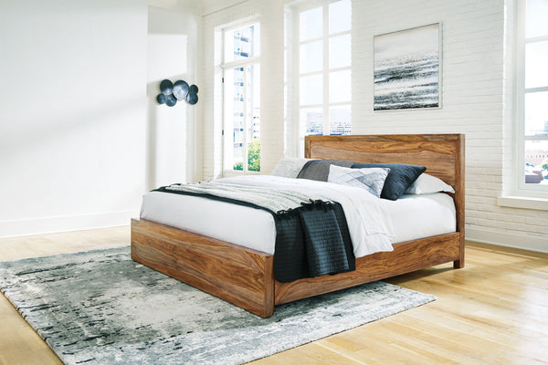  enhanced with a clear wood-tone finish