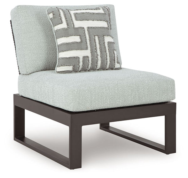 Beachloft - Black / Gray - 6-Piece Outdoor Sectional