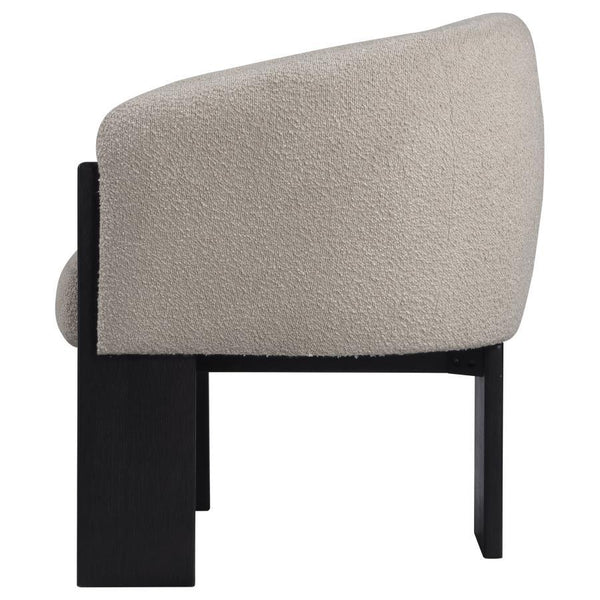 Valdez - Boucle Upholstered Barrel Back Accent Chair - Beige