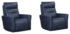 Remmington offers a power recline and an adjustable power headrest for ideal relaxation. It swivels and glides easily and is made from high-quality top-grain leather. Featuring detailed stitching, it presents a polished look. The slightly curved arms prov