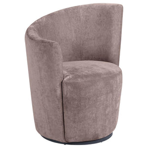 This accent chairâ€™s sculptural silhouette and plush velvet upholstery create a luxurious presence in your living space. Designed with swivel functionality, it allows effortless 360-degree rotation, making it perfect for conversation areas or cozy readin