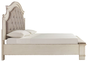 Realyn - White / Brown / Beige - California King Upholstered Bed