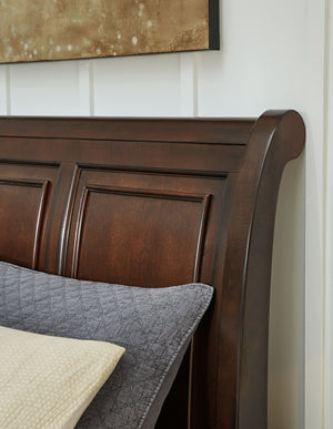 Porter - Rustic Brown - King Sleigh Storage Bed