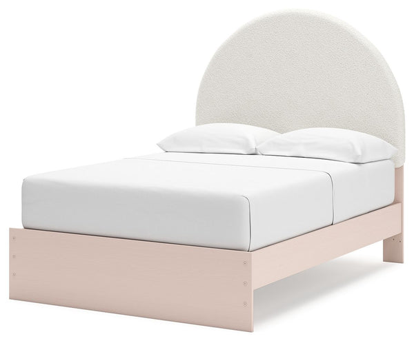 Wistenpine - Blush - Full Upholstered Panel Bed