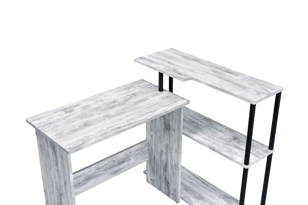 Warm, cozy while remaining functional, the Ievi Desk helps you find a good balance between work and life. It features a low bookshelf built into the right side, providing two open storage compartments for book or file organization. An elegant all wood des