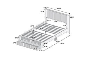 QUEEN BED W/ UNDERBED DRAWER