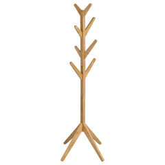 Keep your entryway neat and organized with this elegant solid asian hardwood coat rack. Designed with 8 sturdy hooks, it provides ample space for hanging coats, hats, scarves, and more. The minimalist design adds a natural charm to any hall tree or clothi
