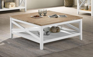  the cocktail table lends casual elegance with style that complements cottage